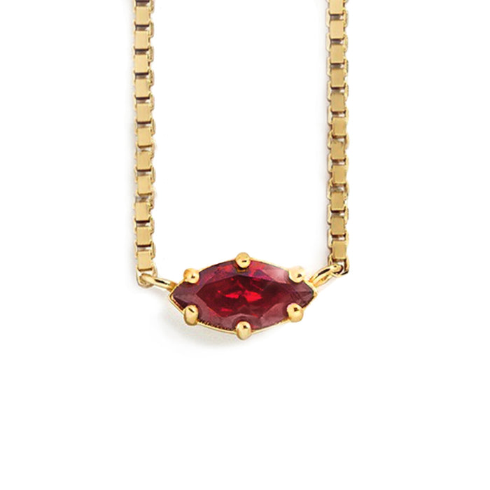 July Ruby Gold Necklace