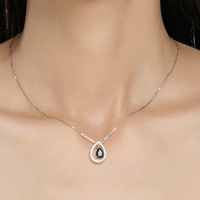 Classic Teardrop Sapphire Necklace