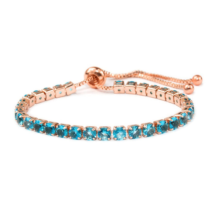 Rose Gold Aquamarine Bracelet