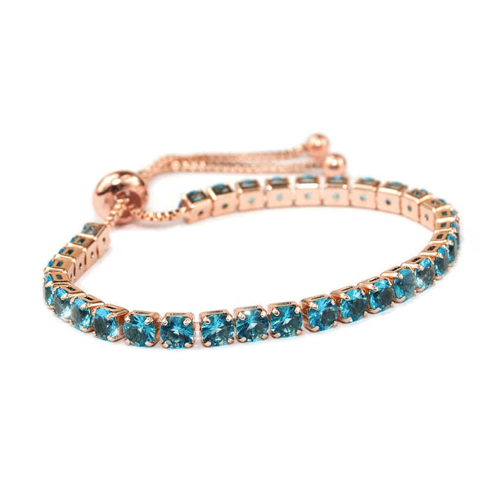 Rose Gold Aquamarine Bracelet