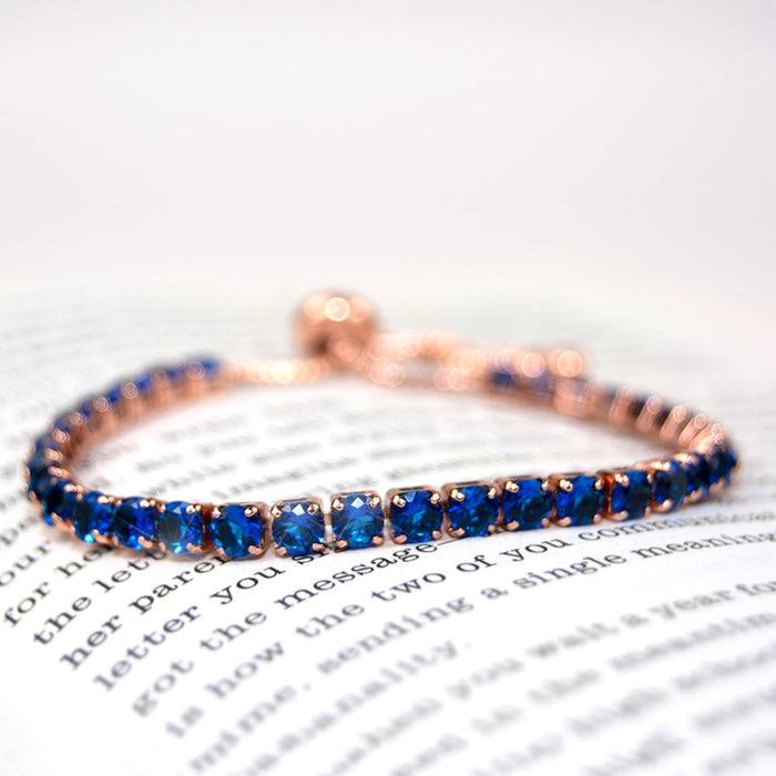 Sapphire Rose Gold Bracelet