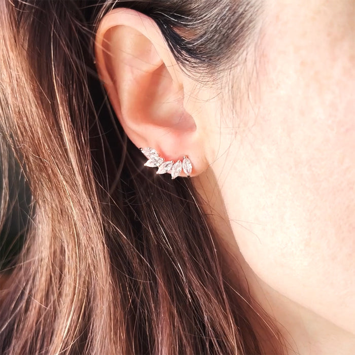 Rose Gold Wing Earrings