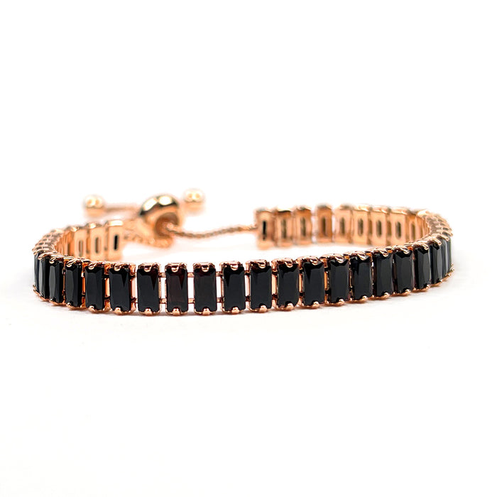 Obsidian Rose Gold Adjustable Bracelet
