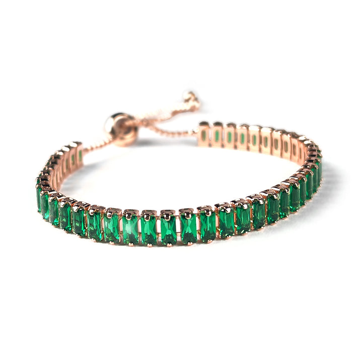 May Emerald Rose Gold Bracelet
