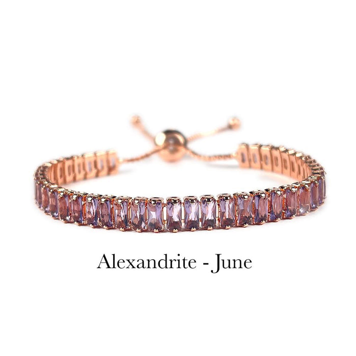 June Alexandrite Rose Gold Bracelet