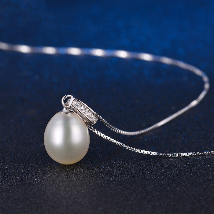 Classic Platinum Freshwater Pearl Necklace