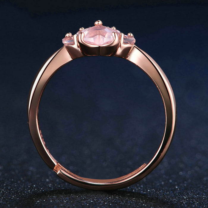 Rose Quartz Paw Ring