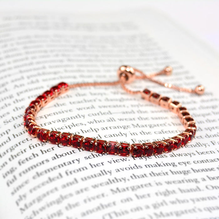 Ruby Red Adjustable Bracelet