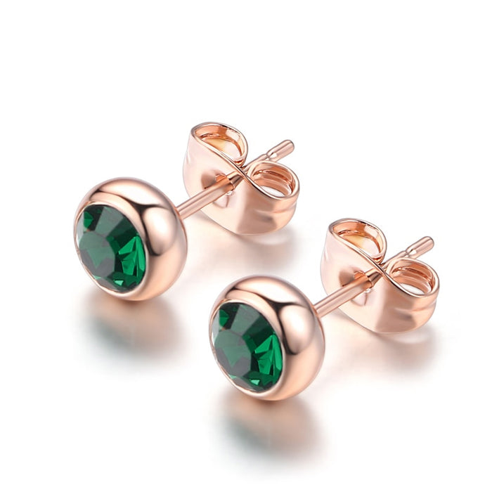 Modern Emerald Green Earrings