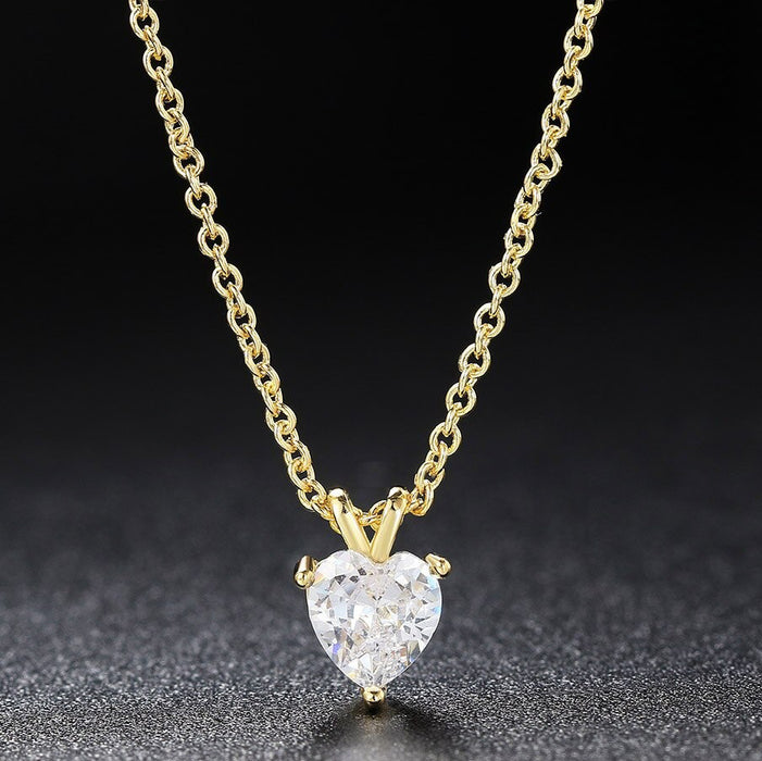 Elegant Gold Heart Pendant Necklace