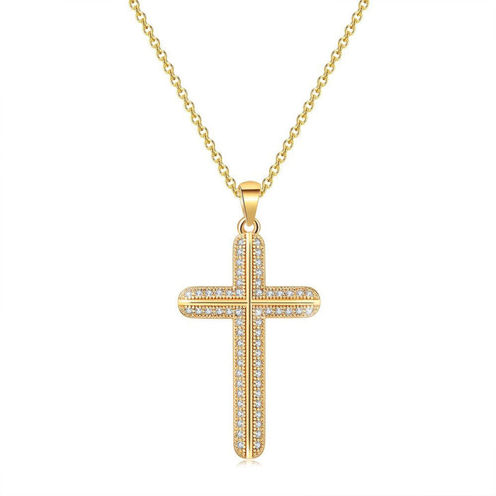 Traditional Gold Cross Necklace