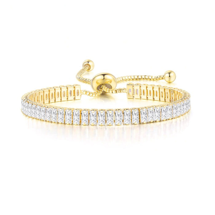 Traditional Gold Emerald Cut Bracelet