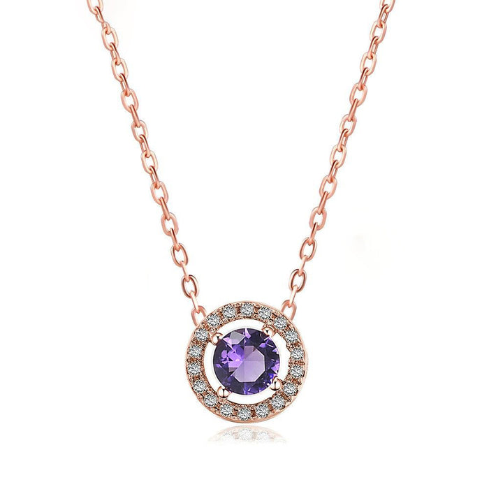Purple Halo Necklace