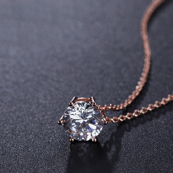 Six Claw Diamond Pendant Necklace